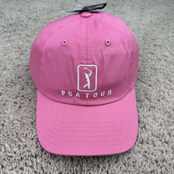 PGA Tour Hat Classic Style‎ 1963 Pink Golf Strapback Embroidered Cap NWT - Picture 1 of 11